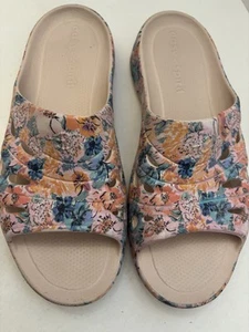 Easy Spirit Damen-Sandalen Travel Slide offene Zehenpartie Slipper Größe 6 rosa Blumenmuster - Bild 1 von 8