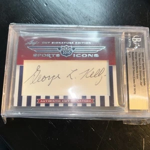 2010 Leaf Sports Icons Cut Signature George Kelly/ Monte Irvin 5/5 ultra rare - Picture 1 of 4