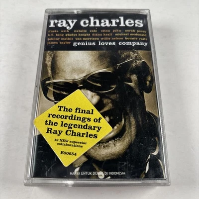 Ray Charles Genius Loves Company 2004 cassette Elton John Willie Nelson - Image 1 of 4