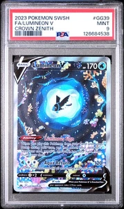 PSA 9 Lumineon V #GG39 2023 Pokemon Sword And Shield Crown Zenith 126684538 - Picture 1 of 2