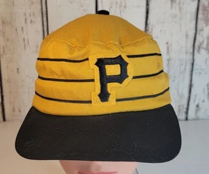 Vintage Pittsburgh Pirates Baseball Cap Roman Pillbox Hat MLB Medium - Picture 1 of 10