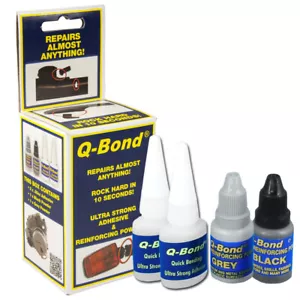 Q Bond QB2 Ultrastarkes Klebstoff- & Füllpulver (schwarz & grau) 10 Sekunden Aushärtung - Bild 1 von 1