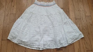 Mini Boden Girls' Smocked Tiered Midi Skirt Formica White 11-12Y - Picture 1 of 5