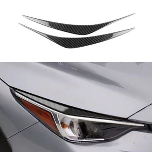 Cubierta de borde de párpado de faros de fibra de carbono negra para Subaru Crosstrek 2024 2025 2* - Imagen 1 de 5
