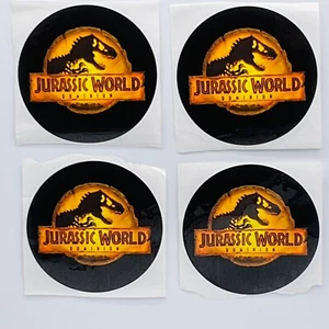 Adesivi Jurassic World Dominion Set di 4 Decalcomanie 3” Borraccia Dinosauro Bambini - Foto 1 di 3