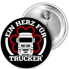 Ein Herz für Trucker Can Button Anstecker Pin div. Größen Auto-Magnet Aufnäher