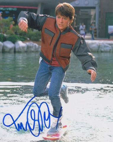 MICHAEL J FOX Signed BACK TO THE FUTURE Autograph 8x10 Beckett BAS WE80317 Cover