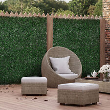 12PCS 20" x 20" Artificial Boxwood Wall Panel Float Grass Style Emerald Green