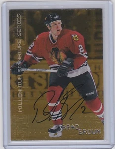 99-00 1999-00 BE A PLAYER MILLENNIUM BRAD MARRÓN AUTÓGRAFO DORADO 55 BLACKHAWKS - Imagen 1 de 1