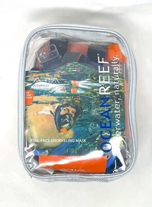 Aria Ocean Reef Full Face Snorkel Mask Clear Blue S/M , NEW ! - Picture 1 of 4