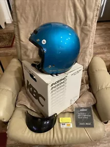 VTG 1994 KBC Fiberglass Motorcycle Helmet Visor BERMUDA GREEN TK100S Sz Medium - Picture 1 of 24