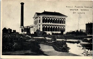 1910er Jahre MO Postkarte Bissell's Pumping Station Wasserwerk St. Louis Missouri - Bild 1 von 2
