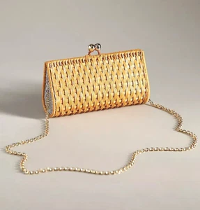 Serpui Mimbre Mariah Bolso sin asas Ratán Cartera Bolso de mano Intercambio Correas Cristales NUEVO - Imagen 1 de 4
