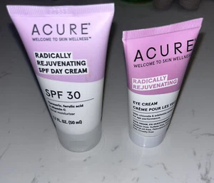 Acure Radically Rejuvenating SPF 30 Day Cream 1.7 Fl Oz And Eye Cream 1 Fl Oz - Picture 1 of 1