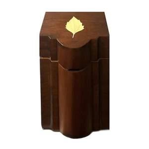 Caja de cuchillos vintage con motivo de hoja de madera estilo georgiano Selamat Designs - Imagen 1 de 8