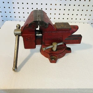 Vintage Companion 3-1/2" Companion Bank Schraubstock ~ drehbar mit Amboss Made in Japan - Bild 1 von 8