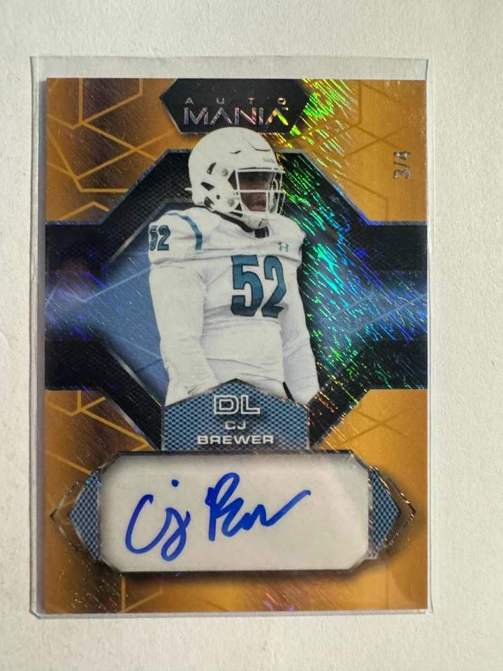 K213,366 - 2022 Wild Card Auto Mania #AMH24 CJ Brewer #/4 - Image 1 of 1