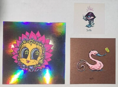 3 件 MARQ SPUSTA 迷你艺术版画海报 天鹅眼 需要奇迹 加西亚鸟 — 第 1/4 张图片