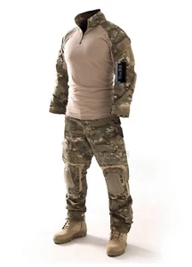 SURVIVAL Tactical Uniform Military Combat Shirt and Pants with Knee Elbow Pads - Picture 1 of 6