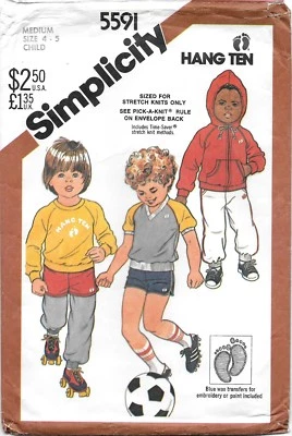 Simplicity Sewing Pattern #5591 Childs Pants Shorts Sweatshirt Top Jacket Sz 4-5 - Image 1 of 2