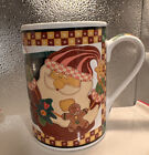 WCL Coffee Mug Country Folk Art Christmas Santa Gingerbread Man Replacement Mug