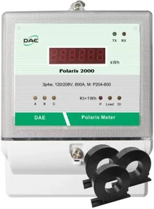DAE P204-600-S KIT, 600A,UL,kWh Submeter,3P4W(3 hot,1 N),120/208V,3 CTs(dia1.38) - Picture 1 of 7