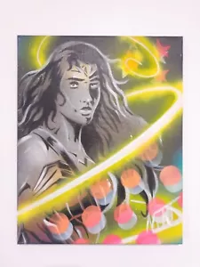 (UV GLOWING) Wonder Woman - Painting, Stretched Canvas - Picture 1 of 11