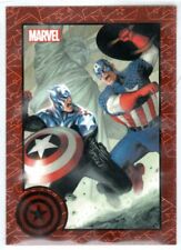 MARVEL UNIVERSE 2014 GREATEST BATTLES EXPANSION RED PARALLEL 102 CAPTAIN AMERICA