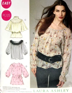 Top túnica campesina UC McCalls M6437 FÁCIL patrón de costura Laura Ashley talla grande 18-24 - Imagen 1 de 5