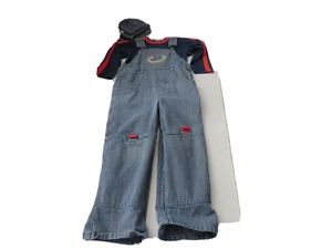 Thomas & Friends Striped Overalls, L/S Shirt & Cap, Sz 4T, Thomas Tank Engine - Picture 1 of 6