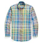 Polo Ralph Lauren Mens M Button Down Oxford Shirt Multi Plaid w/ Pony $125 NWT