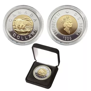 Canada First Year of Issue Bimetallic “Toonie” Canadian 2 Dollar Coin w Gift Box - Picture 1 of 1