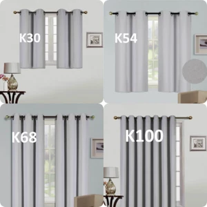 1/2PC100% BLACKOUT UNLINED HEAVY THICK THERMAL PANELS WINDOW CURTAIN TREATMENT - Picture 1 of 83