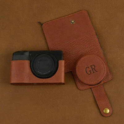 Genuine Real Leather Camera Bag Case Cover Protect Grip for Ricoh GR3 GR3X GRIII - Image 1 of 4
