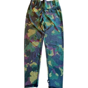 TEREZ Camoflage Green Print Leggings High Rise Athletic Activewear Women Large - Picture 1 of 11