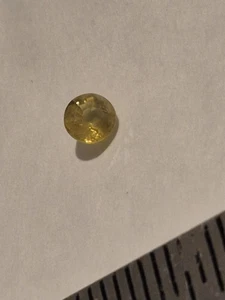 used 0.60 Ct Natural Fancy Yellow Sapphire Loose Gemstone (6x6) - Picture 1 of 3
