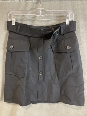 Falda Burberry Baisc Autenticada Talla 6 Mujer Negra Foto 1 de 4