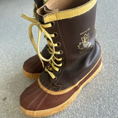 Botas de pato de goma y cuero vintage Sorel Kaufman Arctic Pac para hombre Foto 1 de 4