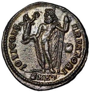 Maximinus II Daia Follis Plateada "Júpiter" RIC Variedad No Grabada - Imagen 1 de 5