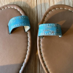Everglades Slide Sandals Turquoise Women 10 Toe Strap NEW - Picture 1 of 6