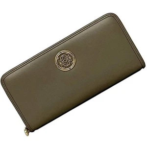 Loewe Round Zipper Long Wallet Ec-22282 Brown Gold Amasona 174.06.F13 Leather 06 - Picture 1 of 10