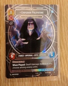 Star Wars Unlimited Regional Qualifier EXCLUSIVE Card Emperor Palpatine FOIL - Picture 1 of 1