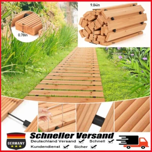 Gartenweg Holzpfad Holzweg Rollweg Gartentritt Holztritt Garten Design 247x43cm - Bild 1 von 8