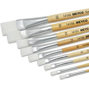 Synthetikpinsel flach kurz Größen 2-20  Malpinsel Pinsel   Schulpinsel  NEU - Bild 1 von 1