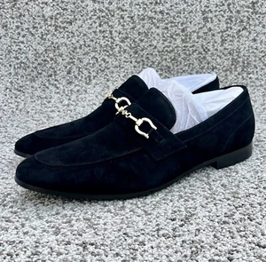 ALDO Marinho Loafers Black Leather Suede Men's 8 US Size NWB - Picture 1 of 12