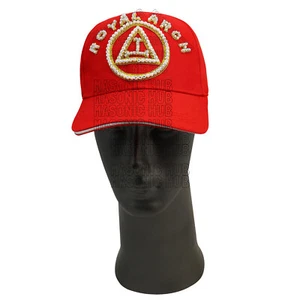 Masonic Royal Arch Baseball Cap - Fully Handcrafted Emblem - Premium Quality - Picture 1 of 7