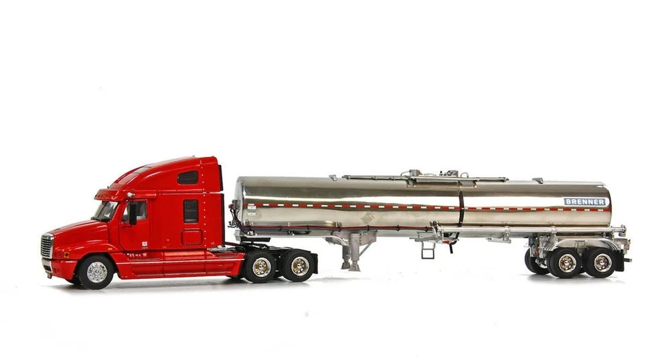 SWORD 1/50 CAMION US FREIGHTLINER+SEMI CITERNE BRENNER Rouge!!!! - Photo 1/1