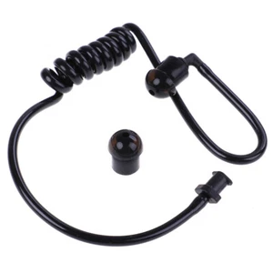 Black replacement coil acoustic air tube earplug for radio earpiece headset^NS - Afbeelding 1 van 8
