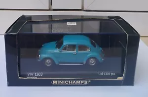 Volkswagen 1303 Saloon 1972-77 blue Minichamps 430055105 MIB 1:43 vw 1200 beetle - Imagen 1 de 4