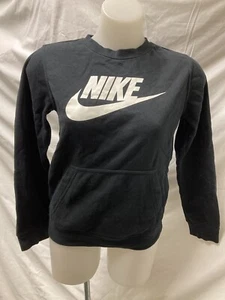 Nike Size L (womens 10) Jumper Windcheater Black Front Pocket Great Condition - Picture 1 of 4